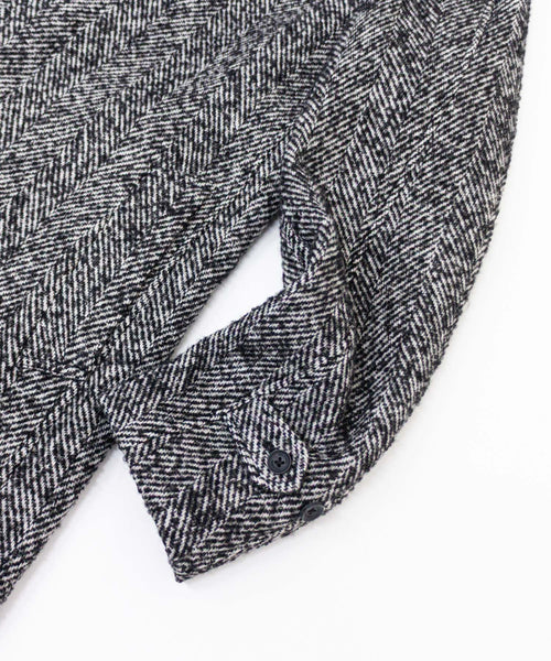 へリンボンスタンドカラーコート