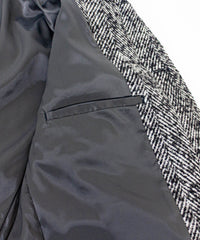 へリンボンスタンドカラーコート