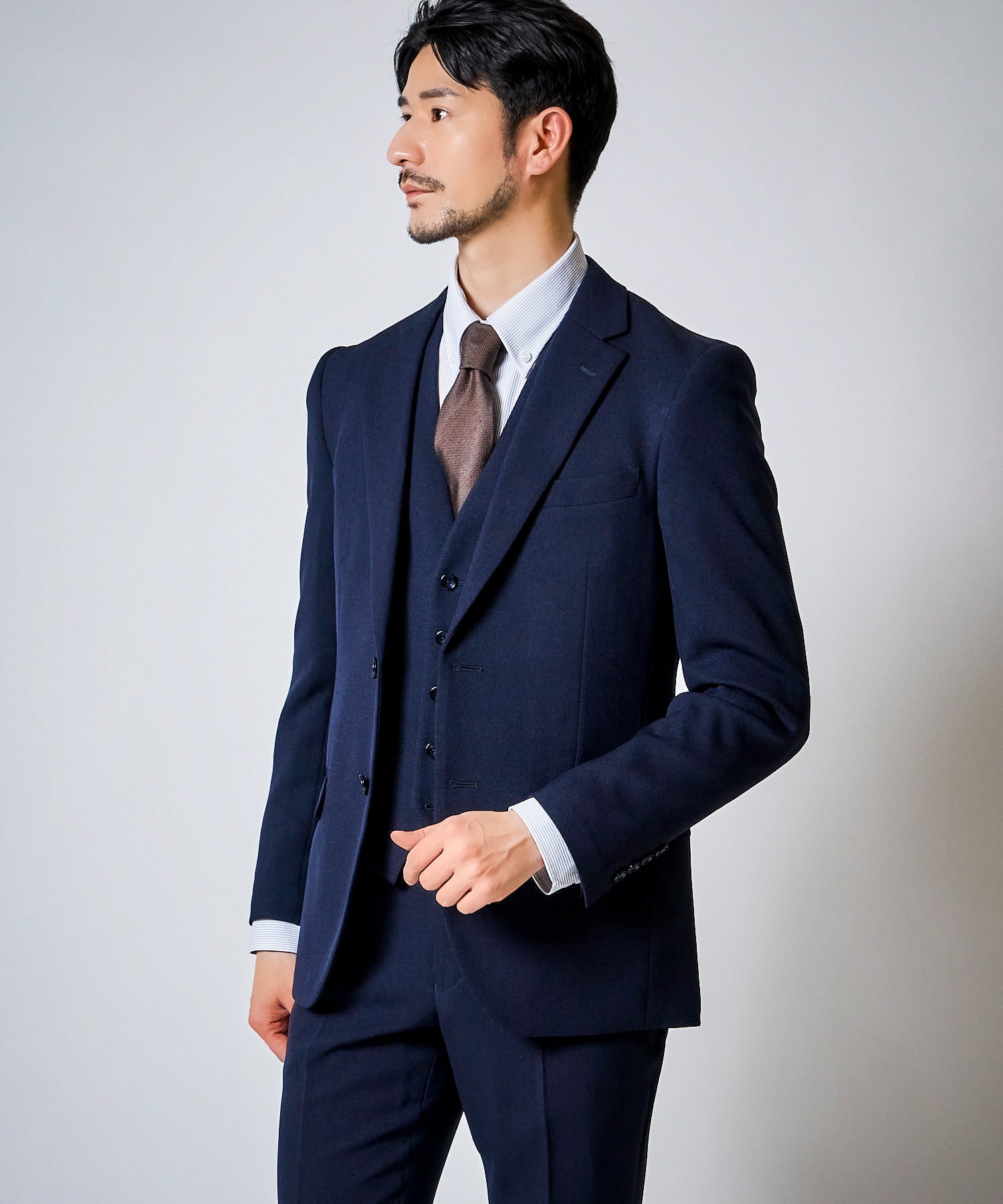 4WAYストレッチスーツ / ウォッシャブルセットアップ 3ピース