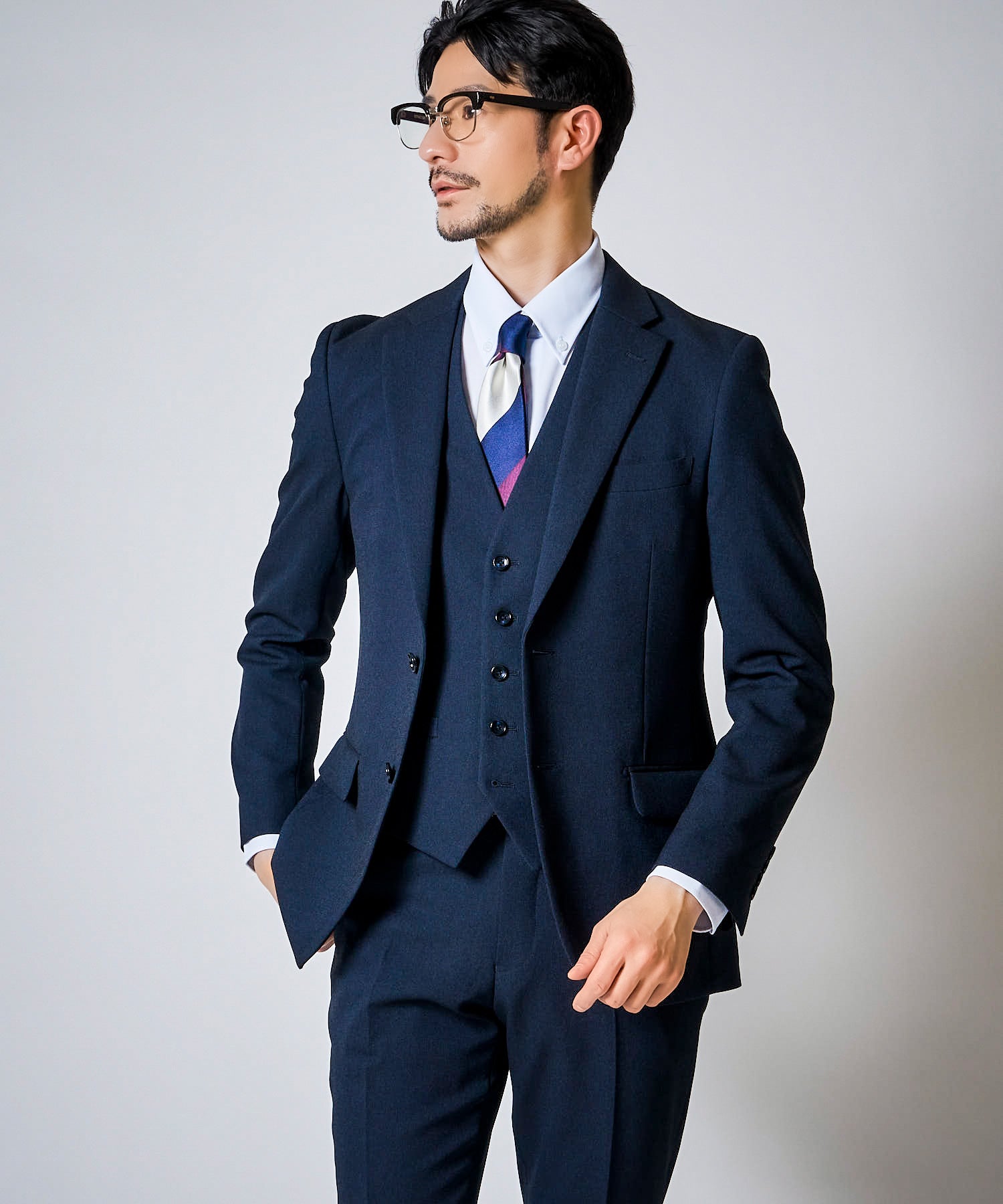 4WAYストレッチスーツ / ウォッシャブルセットアップ 3ピース