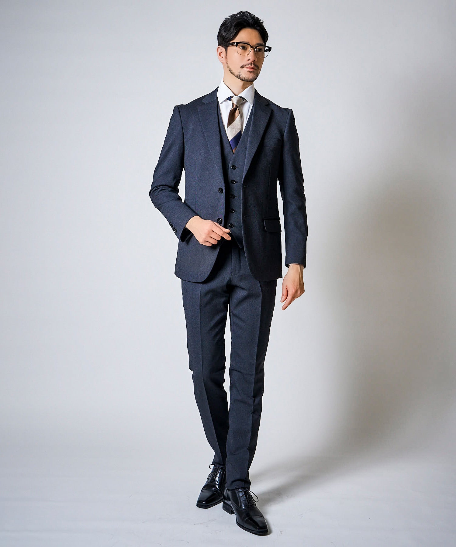 ブラック系1（無地系）　model：177cm 着用サイズ：L