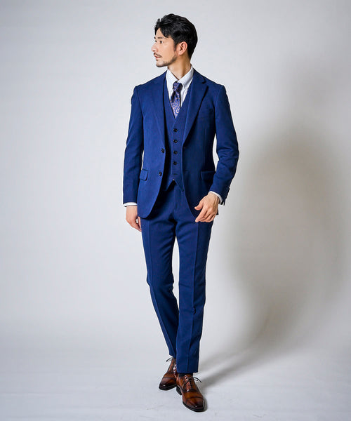 ブルー系1（無地系）　model：177cm 着用サイズ：L