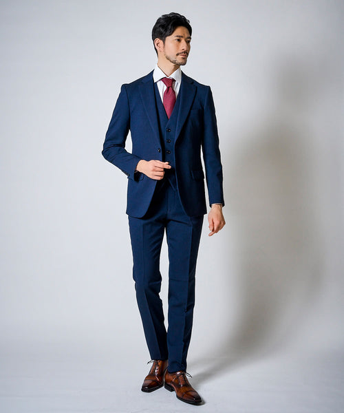 ブルー系2（織柄）　model：177cm 着用サイズ：L