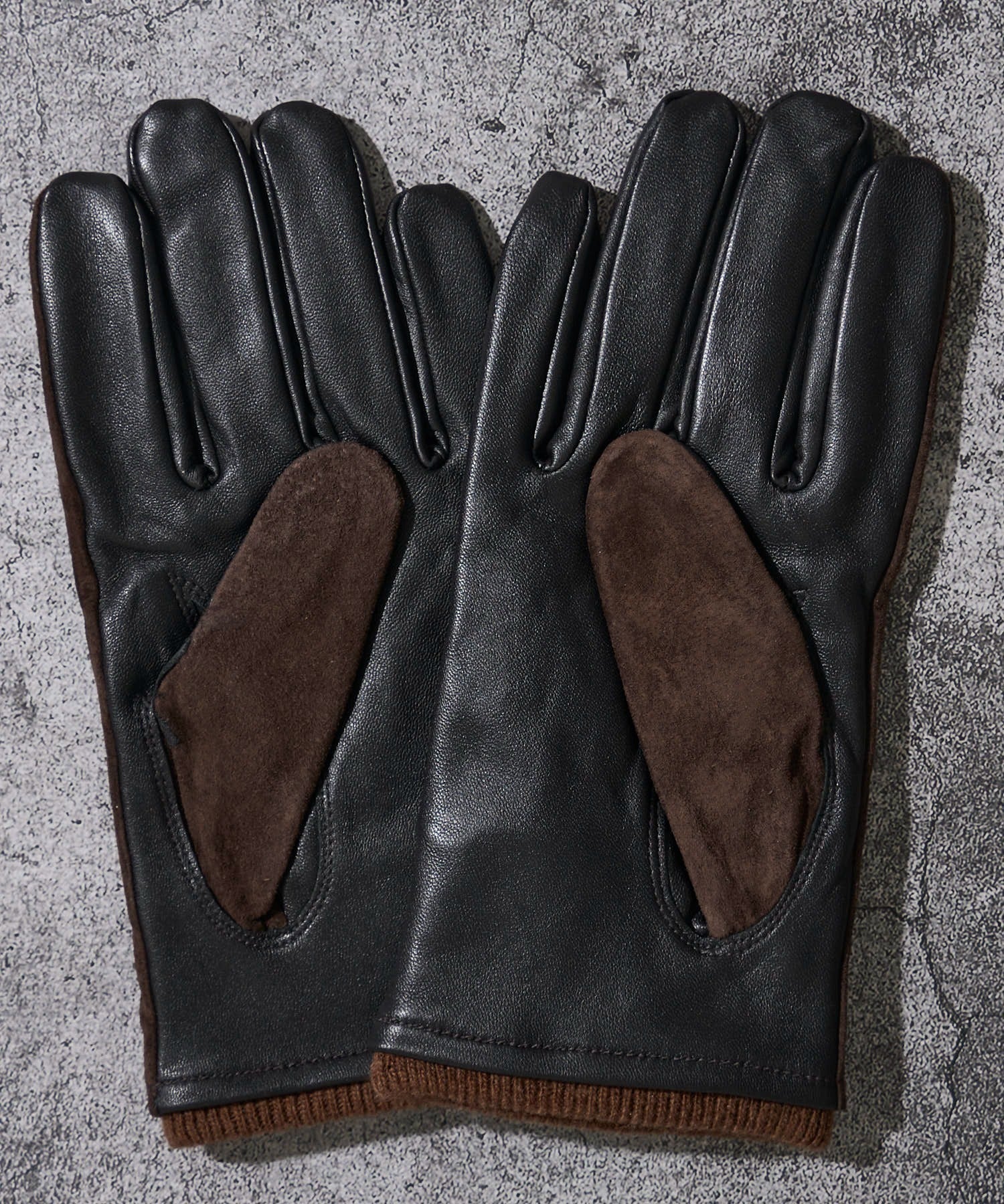 スエードニットカフスグローブ