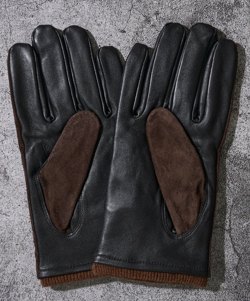 スエードニットカフスグローブ