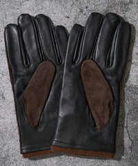 スエードニットカフスグローブ