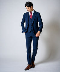 ブルー系2（織柄）　model：177cm 着用サイズ：L